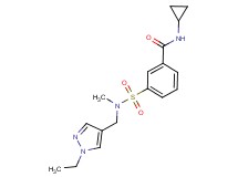 N-cyclopropyl-3-{[[(1-ethyl-1H-pyrazol-4-yl)methyl](methyl)amino]sulfonyl}benzamide