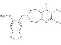7-[(6-methoxy-1,3-benzodioxol-5-yl)methyl]-2,3-dimethyl-3,5,6,7,8,9-hexahydro-4H-pyrimido[4,5-d]azepin-4-one