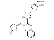 3-(5-methyl-2-furyl)-N-{[(2S)-5-oxo-2-pyrrolidinyl]methyl}-N-(2-pyridinylmethyl)-1H-pyrazole-5-carboxamide