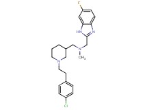 ({1-[2-(4-chlorophenyl)ethyl]-3-piperidinyl}methyl)[(6-fluoro-1H-benzimidazol-2-yl)methyl]methylamine