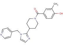 2-methyl-4-({4-[1-(pyridin-4-ylmethyl)-1H-imidazol-2-yl]piperidin-1-yl}carbonyl)phenol