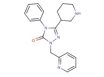 4-phenyl-5-(3-piperidinyl)-2-(2-pyridinylmethyl)-2,4-dihydro-3H-1,2,4-triazol-3-one dihydrochloride