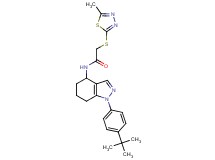 N-[1-(4-tert-butylphenyl)-4,5,6,7-tetrahydro-1H-indazol-4-yl]-2-[(5-methyl-1,3,4-thiadiazol-2-yl)thio]acetamide