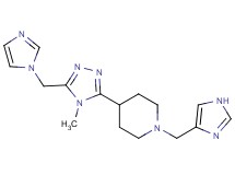 1-(1H-imidazol-4-ylmethyl)-4-[5-(1H-imidazol-1-ylmethyl)-4-methyl-4H-1,2,4-triazol-3-yl]piperidine