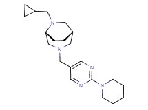 (1S*,5R*)-6-(cyclopropylmethyl)-3-[(2-piperidin-1-ylpyrimidin-5-yl)methyl]-3,6-diazabicyclo[3.2.2]nonane