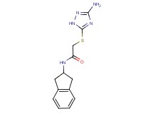 2-[(3-amino-1H-1,2,4-triazol-5-yl)thio]-N-(2,3-dihydro-1H-inden-2-yl)acetamide