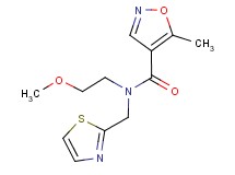 N-(2-methoxyethyl)-5-methyl-N-(1,3-thiazol-2-ylmethyl)-4-isoxazolecarboxamide