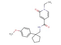 1-ethyl-N-{[1-(4-methoxyphenyl)cyclopentyl]methyl}-2-oxo-1,2-dihydropyridine-4-carboxamide