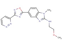 N-(2-methoxyethyl)-1-methyl-5-[3-(3-pyridazinyl)-1,2,4-oxadiazol-5-yl]-1H-benzimidazol-2-amine