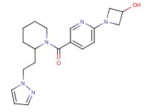 1-[5-({2-[2-(1H-pyrazol-1-yl)ethyl]piperidin-1-yl}carbonyl)pyridin-2-yl]azetidin-3-ol
