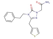 2-[5-oxo-4-(2-phenylethyl)-3-(3-thienylmethyl)-4,5-dihydro-1H-1,2,4-triazol-1-yl]acetamide