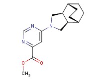 methyl 6-[(1R*,2R*,6S*,7S*)-4-azatricyclo[5.2.2.0~2,6~]undec-4-yl]-4-pyrimidinecarboxylate