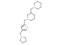 3-(1-piperidinylmethyl)-1-{[4-(1-pyrrolidinylmethyl)-2-thienyl]methyl}piperidine