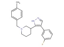 3-[4-(3-fluorophenyl)-1H-pyrazol-5-yl]-1-(4-methylbenzyl)piperidine