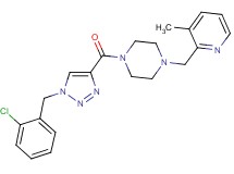 1-{[1-(2-chlorobenzyl)-1H-1,2,3-triazol-4-yl]carbonyl}-4-[(3-methyl-2-pyridinyl)methyl]piperazine
