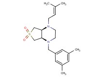 (4aS*,7aR*)-1-(3,5-dimethylbenzyl)-4-(3-methyl-2-buten-1-yl)octahydrothieno[3,4-b]pyrazine 6,6-dioxide