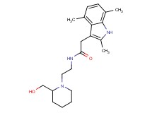 N-{2-[2-(hydroxymethyl)-1-piperidinyl]ethyl}-2-(2,4,7-trimethyl-1H-indol-3-yl)acetamide