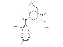 ethyl 1-[(5-chloro-3-methyl-1H-indol-2-yl)carbonyl]-4-(cyclopropylmethyl)-4-piperidinecarboxylate