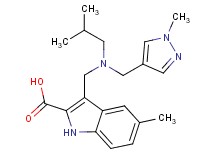 3-({isobutyl[(1-methyl-1H-pyrazol-4-yl)methyl]amino}methyl)-5-methyl-1H-indole-2-carboxylic acid