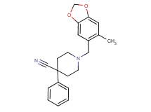 1-[(6-methyl-1,3-benzodioxol-5-yl)methyl]-4-phenylpiperidine-4-carbonitrile