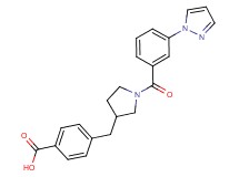 4-({1-[3-(1H-pyrazol-1-yl)benzoyl]pyrrolidin-3-yl}methyl)benzoic acid