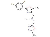 1-[2-(2,4-difluorophenyl)-5-methyl-1,3-oxazol-4-yl]-N-methyl-N-[(5-methyl-1,3,4-oxadiazol-2-yl)methyl]methanamine