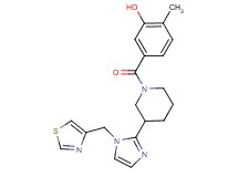 2-methyl-5-({3-[1-(1,3-thiazol-4-ylmethyl)-1H-imidazol-2-yl]piperidin-1-yl}carbonyl)phenol