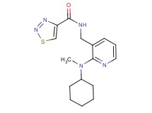 N-({2-[cyclohexyl(methyl)amino]-3-pyridinyl}methyl)-1,2,3-thiadiazole-4-carboxamide