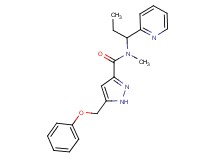 N-methyl-5-(phenoxymethyl)-N-(1-pyridin-2-ylpropyl)-1H-pyrazole-3-carboxamide
