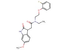 N-ethyl-N-[2-(2-fluorophenoxy)ethyl]-2-(6-methoxy-2-oxo-2,3-dihydro-1H-indol-3-yl)acetamide