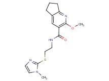 2-methoxy-N-{2-[(1-methyl-1H-imidazol-2-yl)thio]ethyl}-6,7-dihydro-5H-cyclopenta[b]pyridine-3-carboxamide