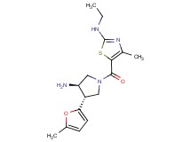 5-{[(3R*,4S*)-3-amino-4-(5-methyl-2-furyl)pyrrolidin-1-yl]carbonyl}-N-ethyl-4-methyl-1,3-thiazol-2-amine