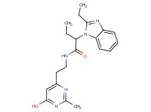 2-(2-ethyl-1H-benzimidazol-1-yl)-N-[2-(6-hydroxy-2-methyl-4-pyrimidinyl)ethyl]butanamide