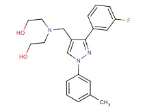 2,2'-({[3-(3-fluorophenyl)-1-(3-methylphenyl)-1H-pyrazol-4-yl]methyl}imino)diethanol
