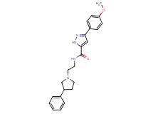 3-(4-methoxyphenyl)-N-[2-(3-phenyl-1-pyrrolidinyl)ethyl]-1H-pyrazole-5-carboxamide