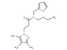 N-butyl-N-(2-furylmethyl)-3-(3,4,5-trimethyl-1H-pyrazol-1-yl)propanamide