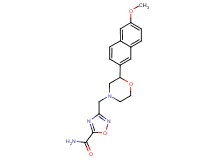 3-{[2-(6-methoxy-2-naphthyl)morpholin-4-yl]methyl}-1,2,4-oxadiazole-5-carboxamide