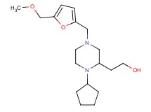 2-(1-cyclopentyl-4-{[5-(methoxymethyl)-2-furyl]methyl}-2-piperazinyl)ethanol