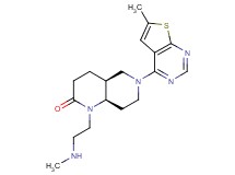 rel-(4aS,8aR)-1-[2-(methylamino)ethyl]-6-(6-methylthieno[2,3-d]pyrimidin-4-yl)octahydro-1,6-naphthyridin-2(1H)-one dihydrochloride