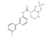 (4aR*,7aS*)-N-(3'-fluorobiphenyl-3-yl)hexahydrothieno[3,4-b]pyrazine-1(2H)-carboxamide 6,6-dioxide