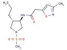 2-(3-methyl-5-isoxazolyl)-N-[(3R*,4S*)-1-(methylsulfonyl)-4-propyl-3-pyrrolidinyl]acetamide