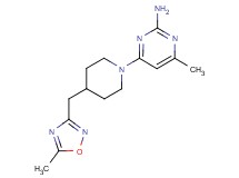 4-methyl-6-{4-[(5-methyl-1,2,4-oxadiazol-3-yl)methyl]piperidin-1-yl}pyrimidin-2-amine