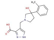 4-{[3-hydroxy-3-(2-methylphenyl)pyrrolidin-1-yl]methyl}-1H-pyrazole-3-carboxylic acid