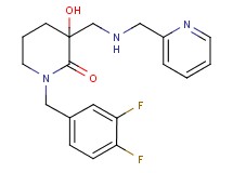 1-(3,4-difluorobenzyl)-3-hydroxy-3-{[(2-pyridinylmethyl)amino]methyl}-2-piperidinone