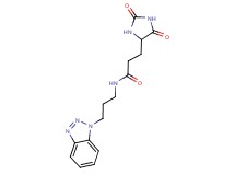 N-[3-(1H-1,2,3-benzotriazol-1-yl)propyl]-3-(2,5-dioxo-4-imidazolidinyl)propanamide