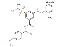 3-[(dimethylamino)sulfonyl]-N-[(1R)-1-(4-methoxyphenyl)ethyl]-5-[(2-methylbenzyl)amino]benzamide