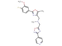 1-[2-(4-fluoro-3-methoxyphenyl)-5-methyl-1,3-oxazol-4-yl]-N-methyl-N-{[3-(4-pyridinyl)-1,2,4-oxadiazol-5-yl]methyl}methanamine