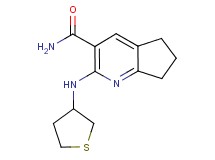 2-(tetrahydro-3-thienylamino)-6,7-dihydro-5H-cyclopenta[b]pyridine-3-carboxamide