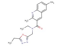 N-ethyl-N-[(5-ethyl-1,3,4-oxadiazol-2-yl)methyl]-2,6-dimethylquinoline-3-carboxamide