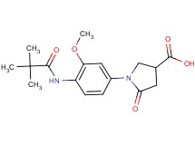 1-{4-[(2,2-dimethylpropanoyl)amino]-3-methoxyphenyl}-5-oxopyrrolidine-3-carboxylic acid